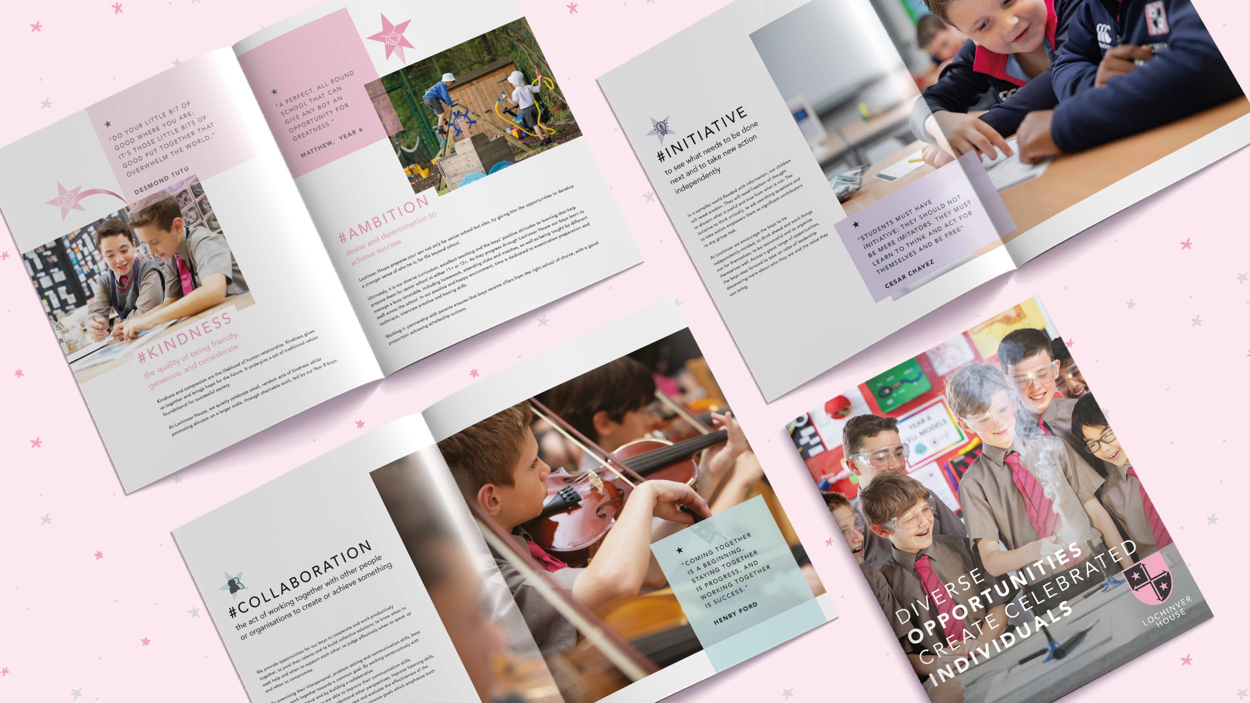 Pages from Lochinver House prospectus