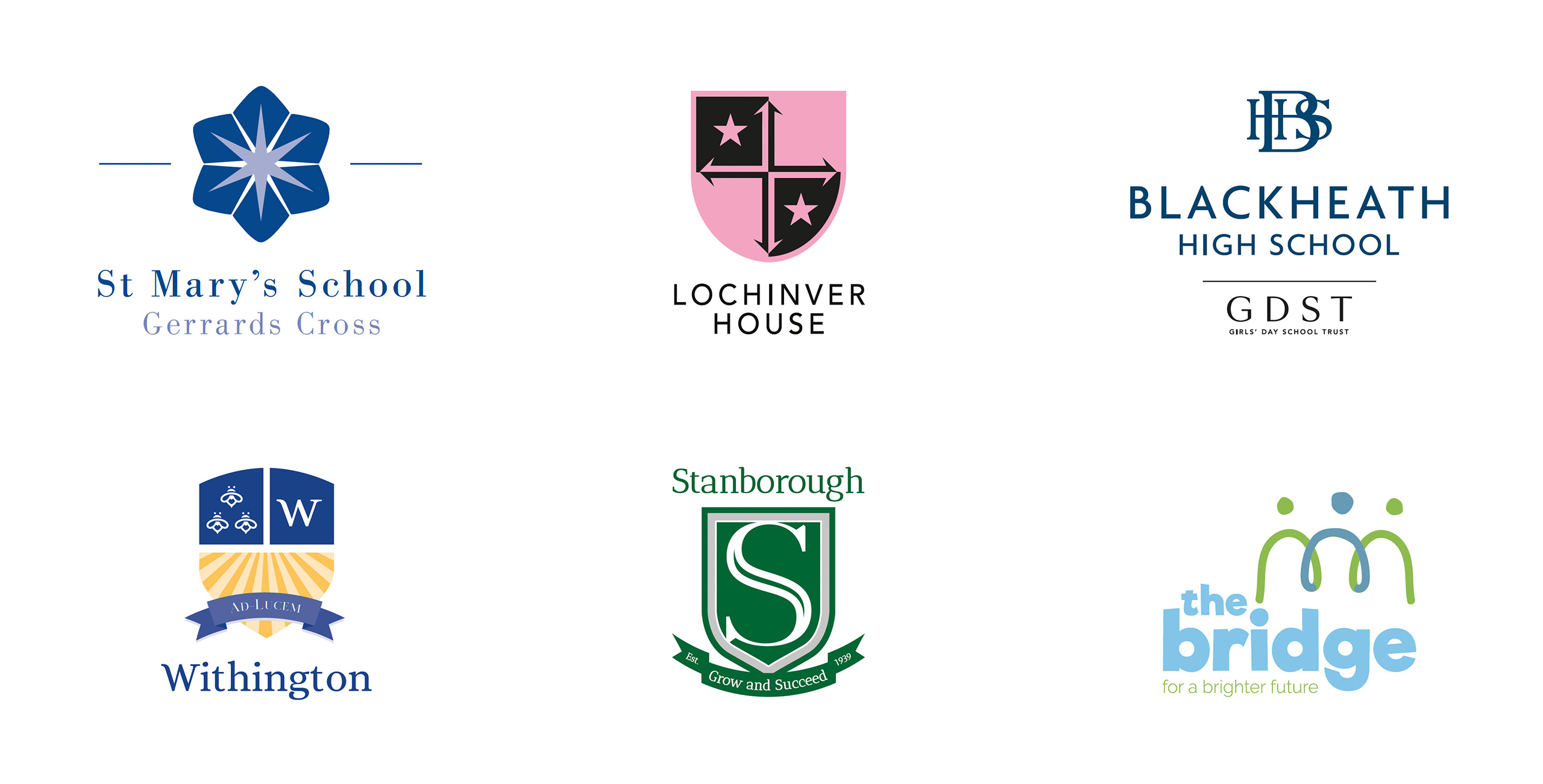 School branding logos