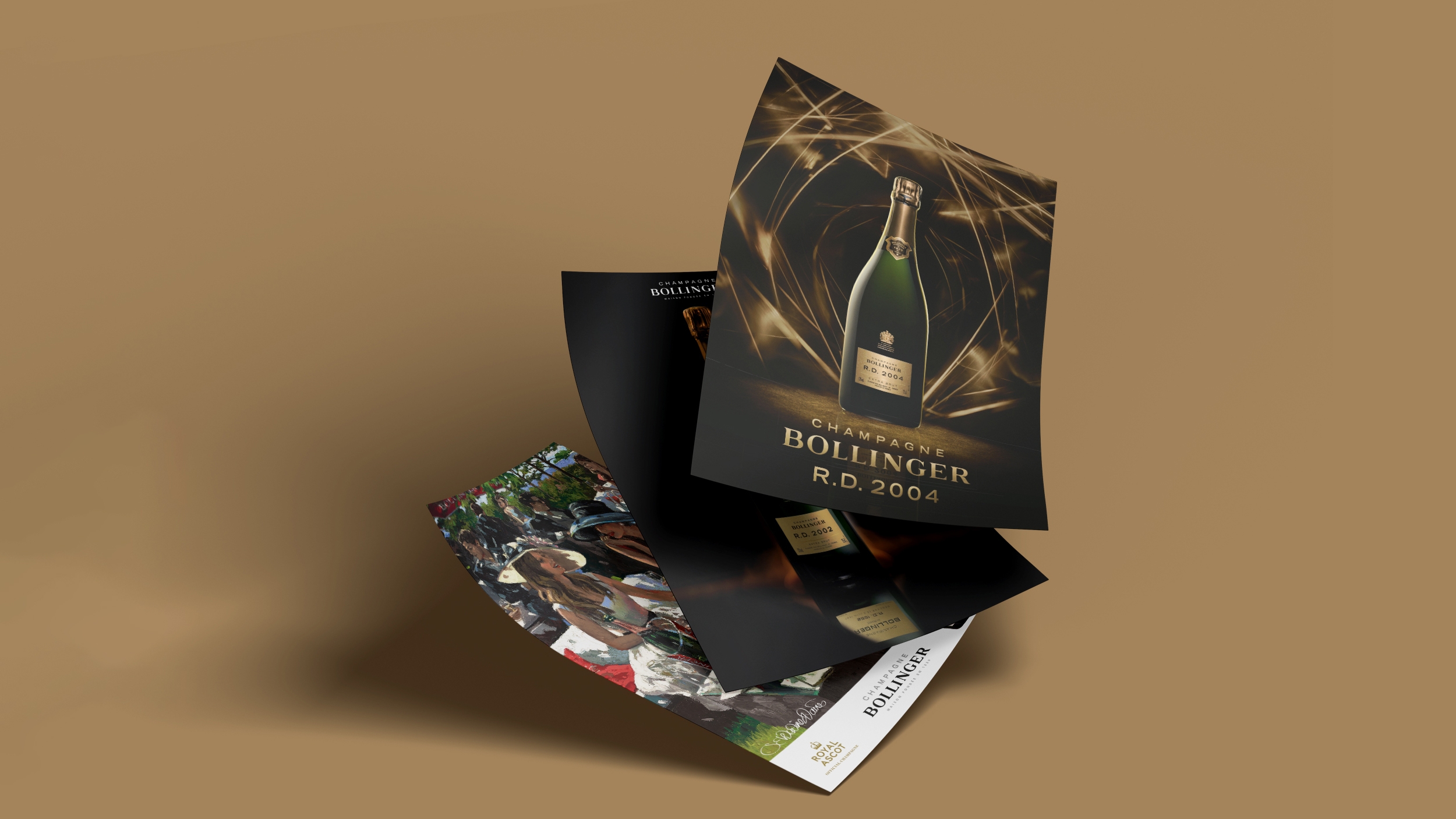 Champagne Bollinger flyers and adverts