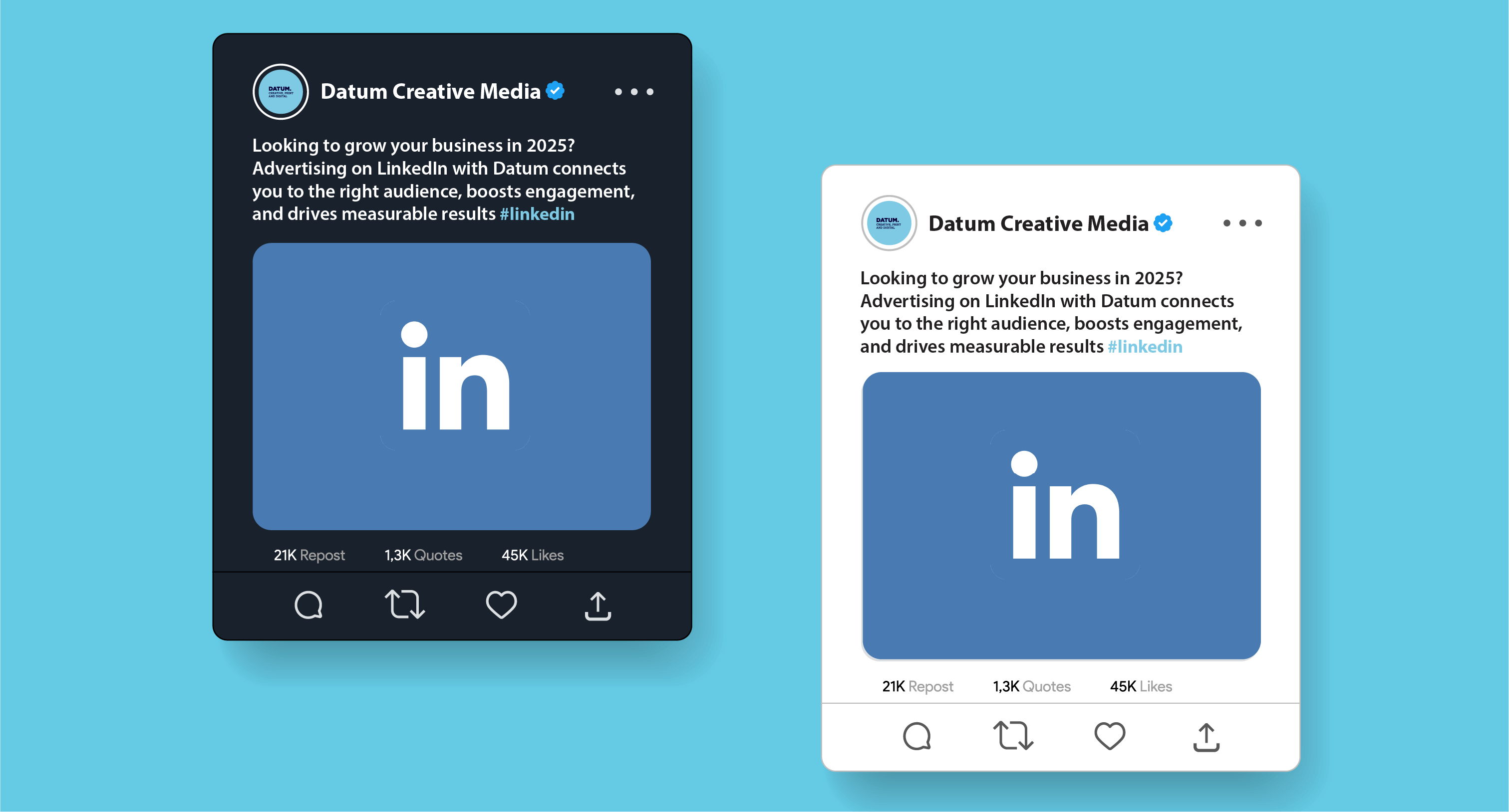 linkedin advertising with Datum Creative Media