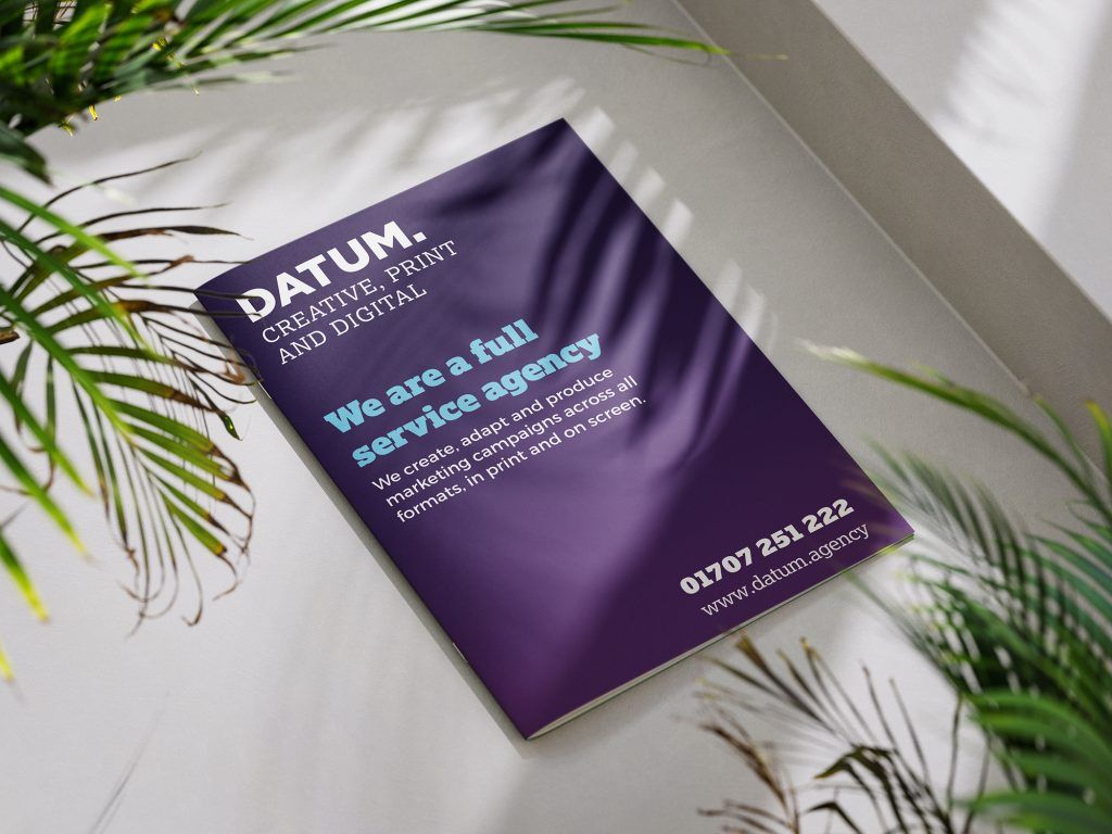 Eco-friendly printed brochure using recycled paper