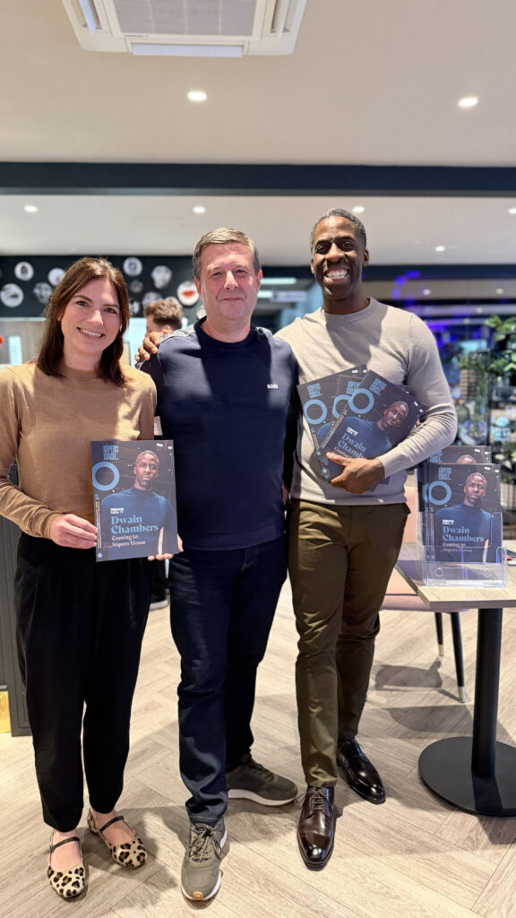Scott Pearce, Janine McNab and Dwain Chambers